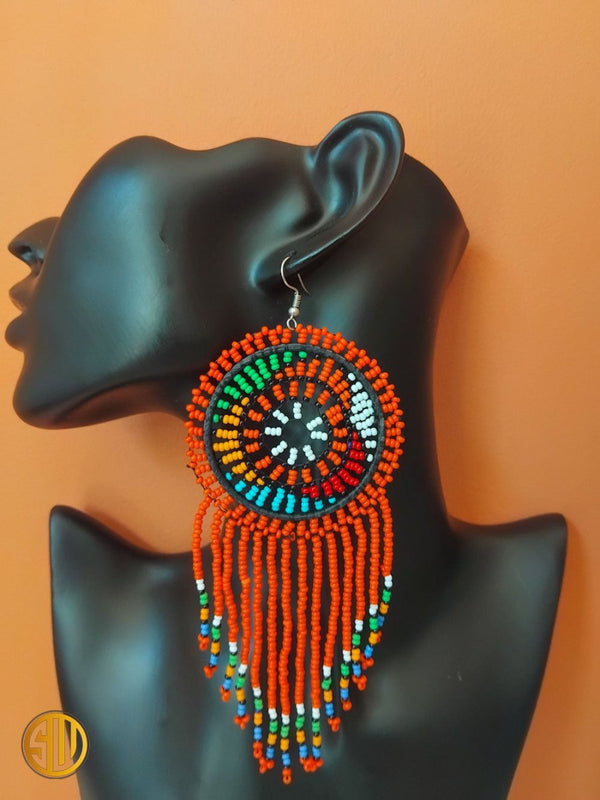 Boucles d'Oreilles Africaines en Perles Massaï - SublimeWax