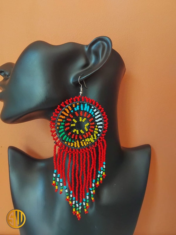 Boucles d'Oreilles Africaines en Perles Massaï - SublimeWax