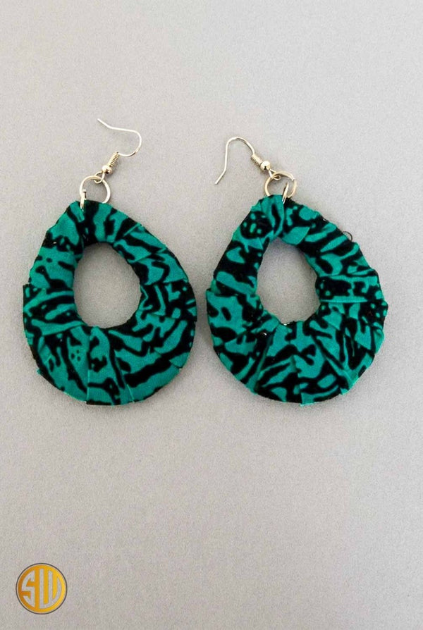 Boucles d’oreilles africaines gouttes en wax – Fait main au Kenya