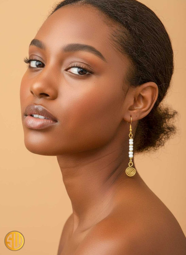 Boucles d’oreilles africaines Massaï en perles colorées