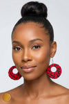 Boucles d’oreilles africaines en wax – Fait main au Kenya (plusieurs motifs)