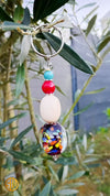Porte-clé africain Rangi en perles multicolores