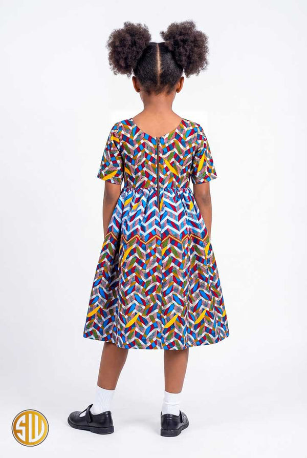 Robe Africaine en Wax pour Fille Sira - SublimeWax