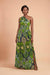 Robe infinity en wax verte – robe modulable élégante et polyvalente