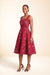 Robe Nina en wax, coupe cintrée et jupe évasée
