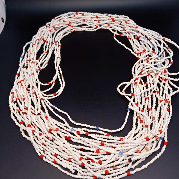 Chaîne de taille africaine Jade en perles bine-bine