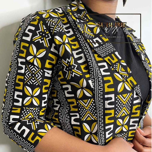 Veste en Wax à Manches 3/4 Olivia - SublimeWax 44