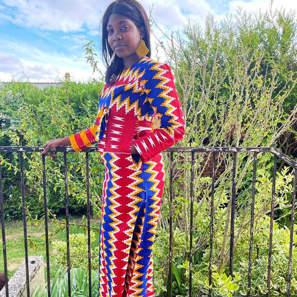 Robe Africaine Longue et Légère en Wax Zelie - SublimeWax