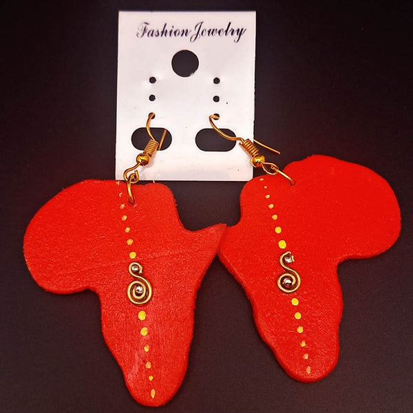 Boucles d'oreilles en bois Africa - SublimeWax 2
