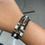 Bracelet Sia porté - perles colorées sur élastique
