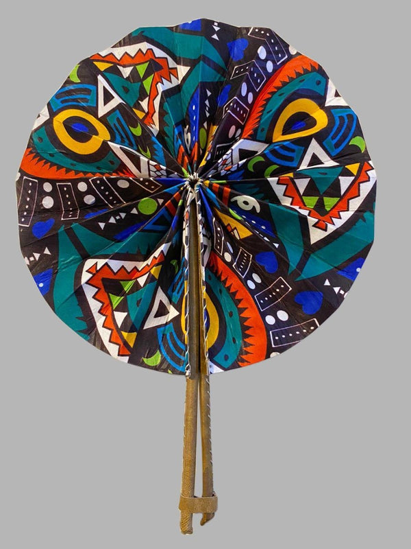 Eventail en Wax et en cuir - SublimeWax 5