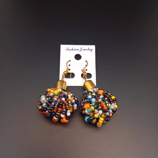Boucles d'Oreilles en Perles du Kenya - SublimeWax 4