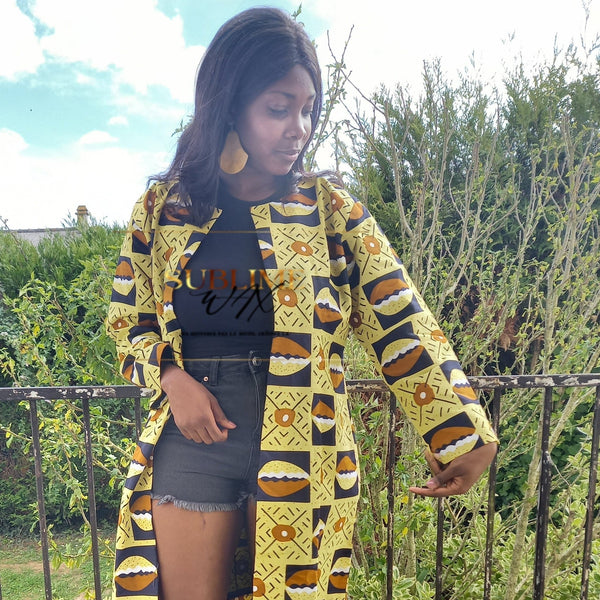 Veste Longue en Wax Nina - SublimeWax