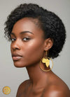 Boucles d'oreilles africaines Amani en laiton martelé