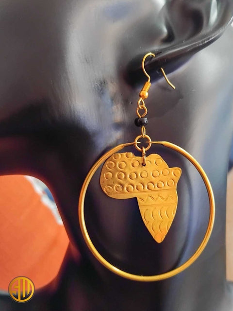 Boucles d'oreilles Carte Afrique - SublimeWax