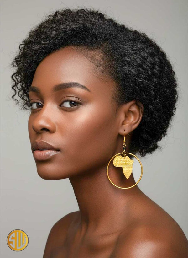 Boucles d'oreilles Carte Afrique - SublimeWax