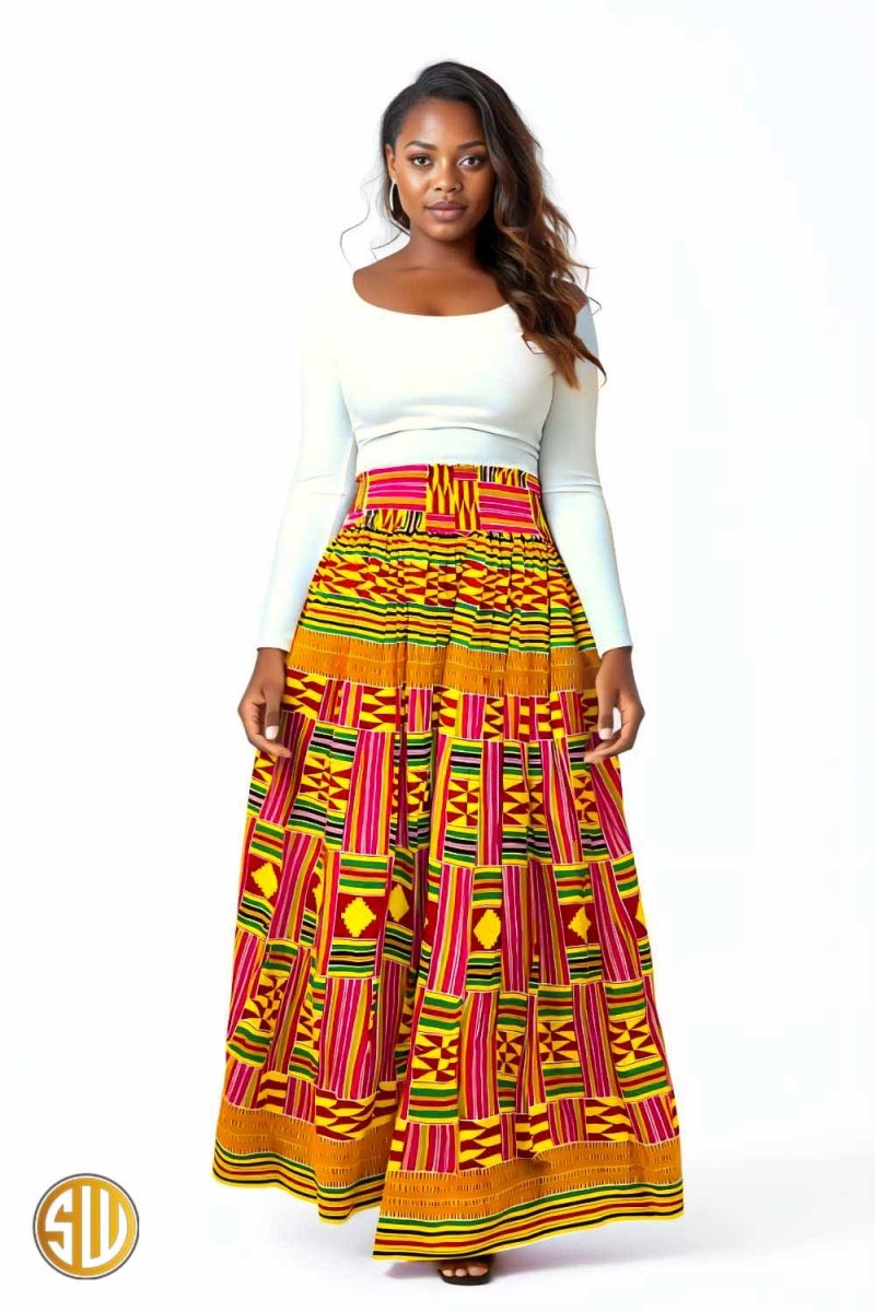 Jupe Longue Africaine En Wax Manon SublimeWax - Main Image