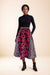 Jupe wax africaine Djénéba motifs géométriques taille élastique face