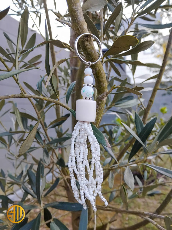 Porte - clé artisanal en perles Eva – Fait main au Kenya