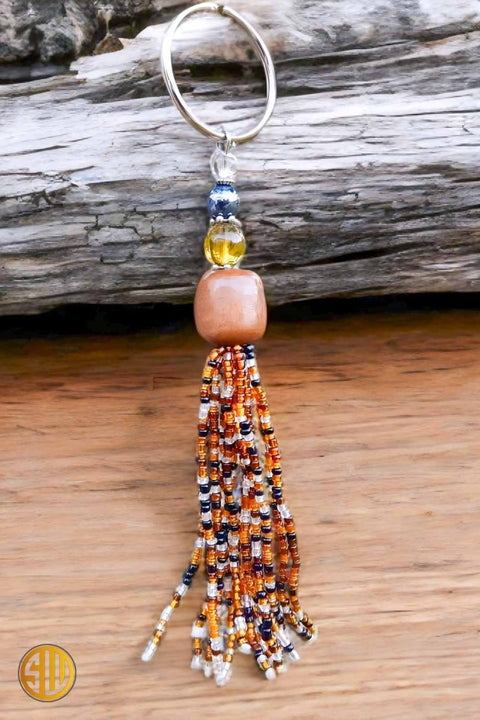 Porte - clé artisanal en perles Eva – Fait main au Kenya