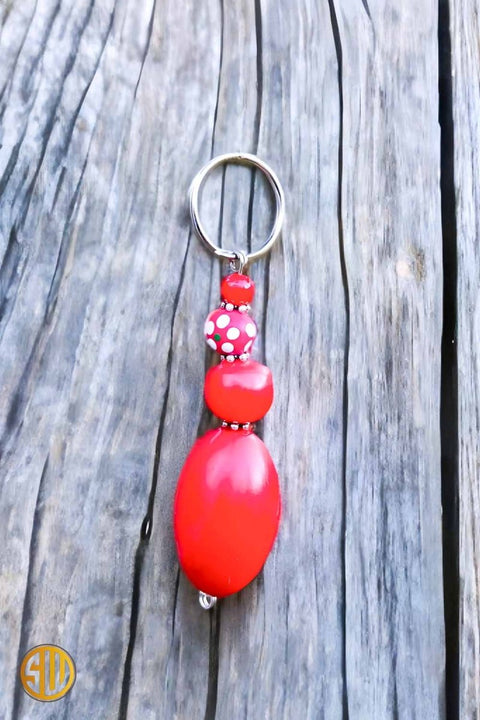 Porte - clé perlé – Perles fantaisie fait main, look pop et original