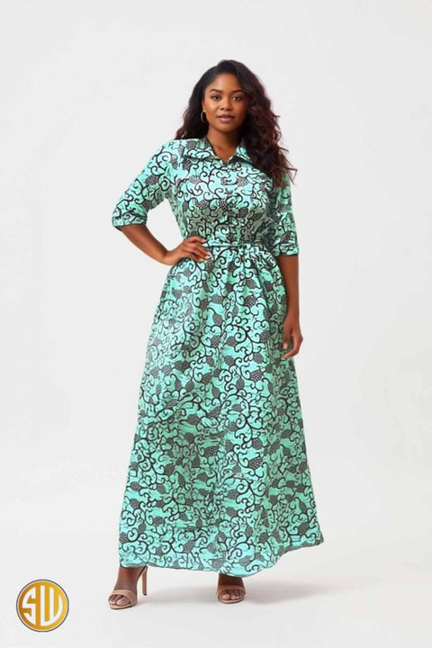 Robe longue africaine Fati - SublimeWax FR-40 US-8