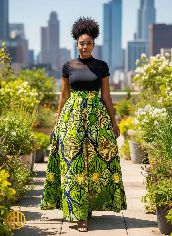 Jupe Longue en Wax Binta - SublimeWax