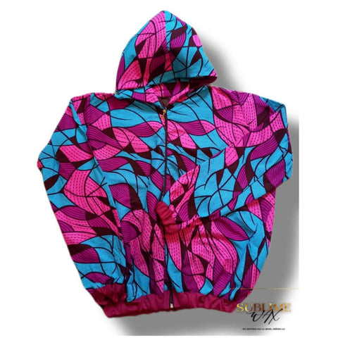 SublimeWax - African Jacket hoodie in wax Anna