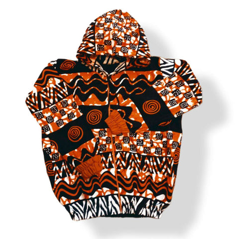 SublimeWax - African Jacket hoodie in wax Lena