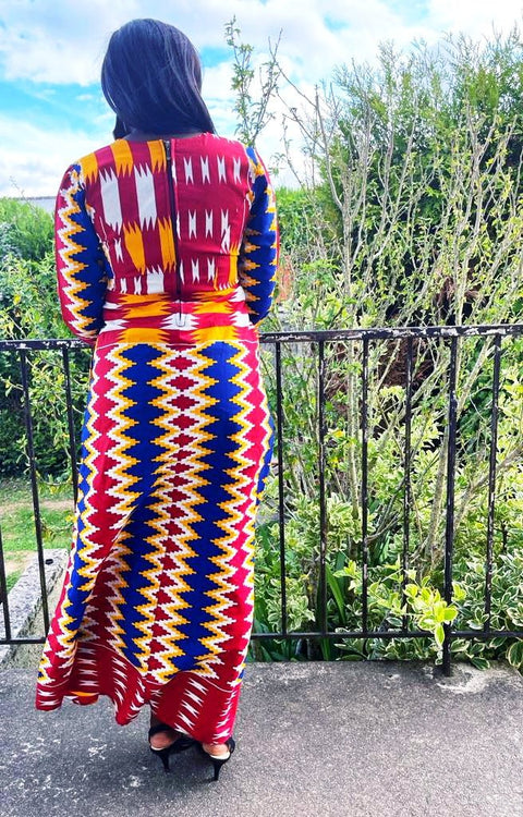 Robe Africaine Longue et Légère en Wax Zelie - SublimeWax