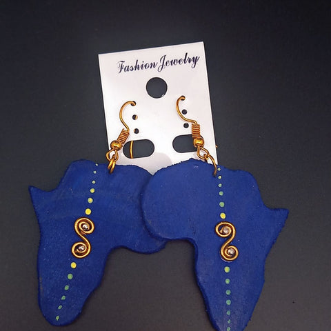 Boucles d'oreilles en bois Africa - SublimeWax 3