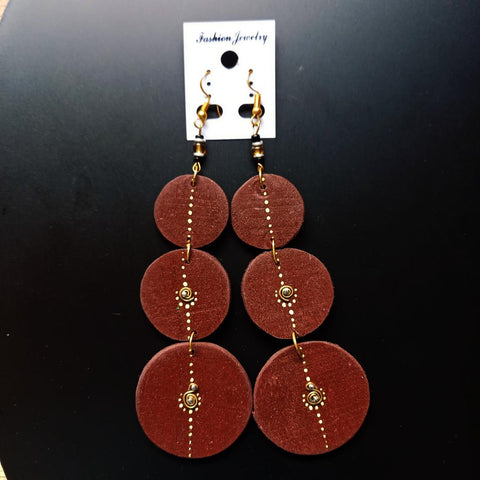 Boucles d'Oreilles en Bois Awa - SublimeWax 6