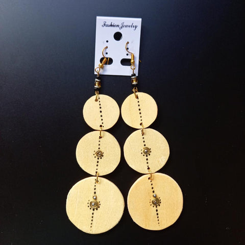 Boucles d'Oreilles en Bois Awa - SublimeWax 4