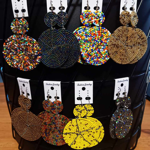 Boucles d'oreilles pendantes Massai Naba - SublimeWax