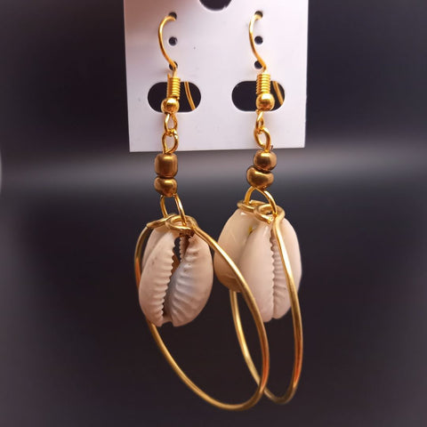 SublimeWax - Creole Africain Earrings with Cauris Dera