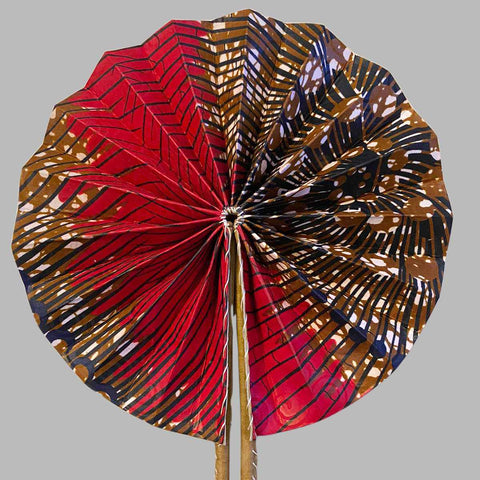 Eventail en Wax et en cuir - SublimeWax