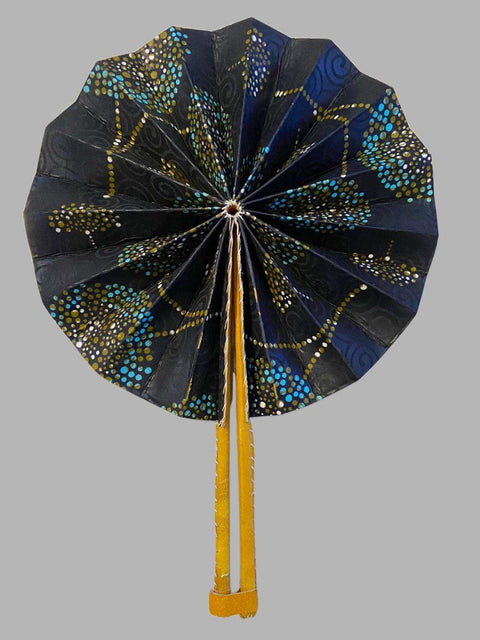 Eventail en Wax et en cuir - SublimeWax 4