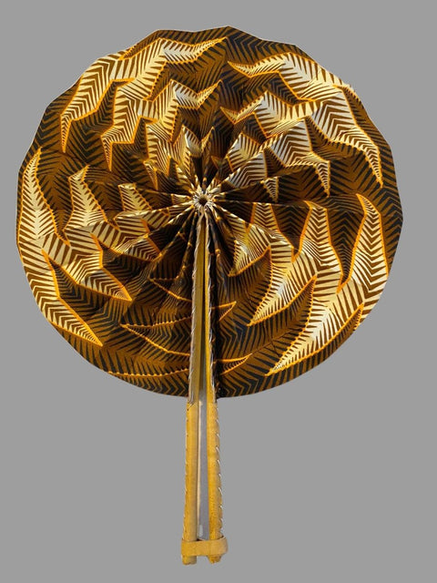 Eventail en Wax et en cuir - SublimeWax 8