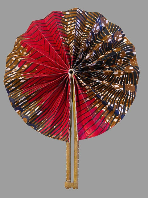 Eventail en Wax et en cuir - SublimeWax 1