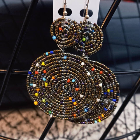 Boucles d'oreilles pendantes Massai Naba - SublimeWax 0