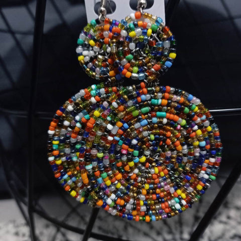 Boucles d'oreilles pendantes Massai Naba - SublimeWax 7